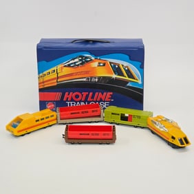 Mattel Hot Line Train Case and Train