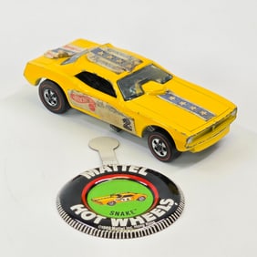 Hot Wheels Redline Snake & button