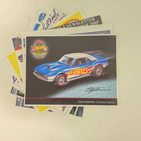 Lot of SIgned Diecast Posters