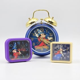 Lot Mickey Fantasia Clocks