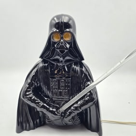 Vintage Ceramic Darth Vader Lamp