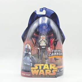Star Wars Revenge of the Sith - Clone pilot action figure with firing cannons. Figure is excellent