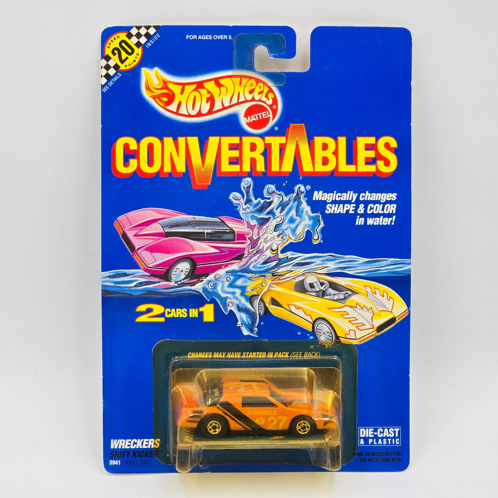 Hot Wheels Convertables: Hot Wheels Convertables Shift Kicker Car: Car is excellent with no issues of note Card: is good with mild edge and corner wear Blister: Appears yellowed, crack free and firmly attached to the car
