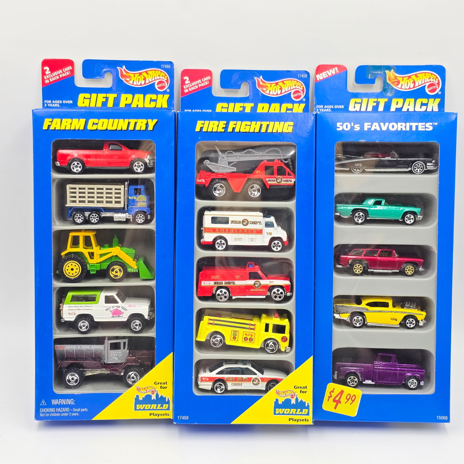 Hot Wheels 5 Car Gift Pack lot of 3 (1 of 6)