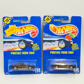 Hot Wheels Blue Card Fiero pair