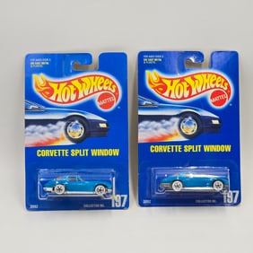 Hot Wheels Blue Card Split Window Vette Pair