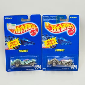 Hot Wheels Blue Card Zombot pair