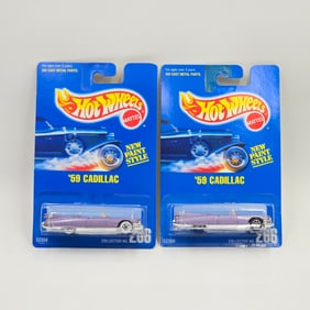 Hot Wheels Blue Card 59 Cadillac Pair