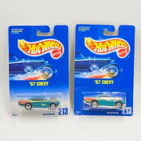 Hot Wheels Blue Card 57 Chevy Pair