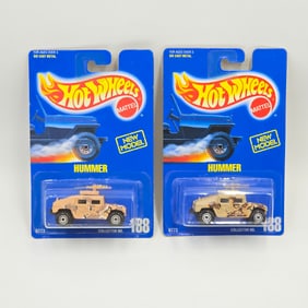 Hot Wheels Blue Card Hummer Pair