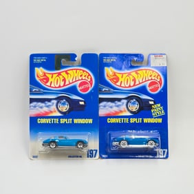 Hot Wheels Blue Card Corvette Pair