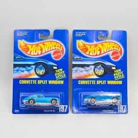 Hot Wheels Blue Card Corvette Pair