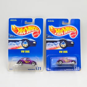 Hot Wheels Blue Card VW Bug Pair