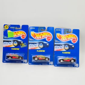 Hot Wheels Blue Card Flashfire lot of 3