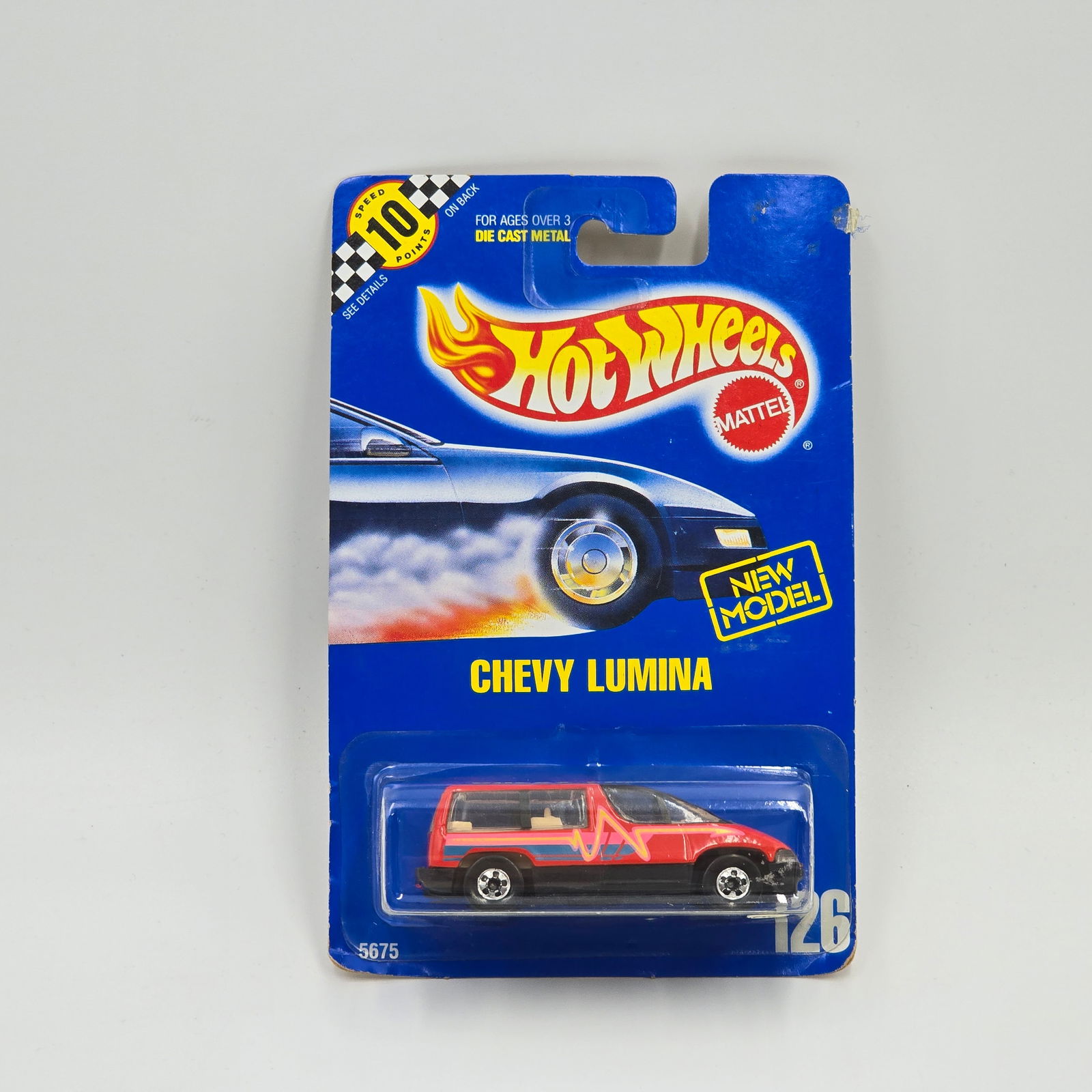 Hot Wheels Blue Card Lumina Van: Hot Wheels Blue Card #126 Chevy Lumina Van Car: Excellent with no issues of note Card: Good, it has lower edge and corner wear Blister: Clear, crack free and firmly attached to the card