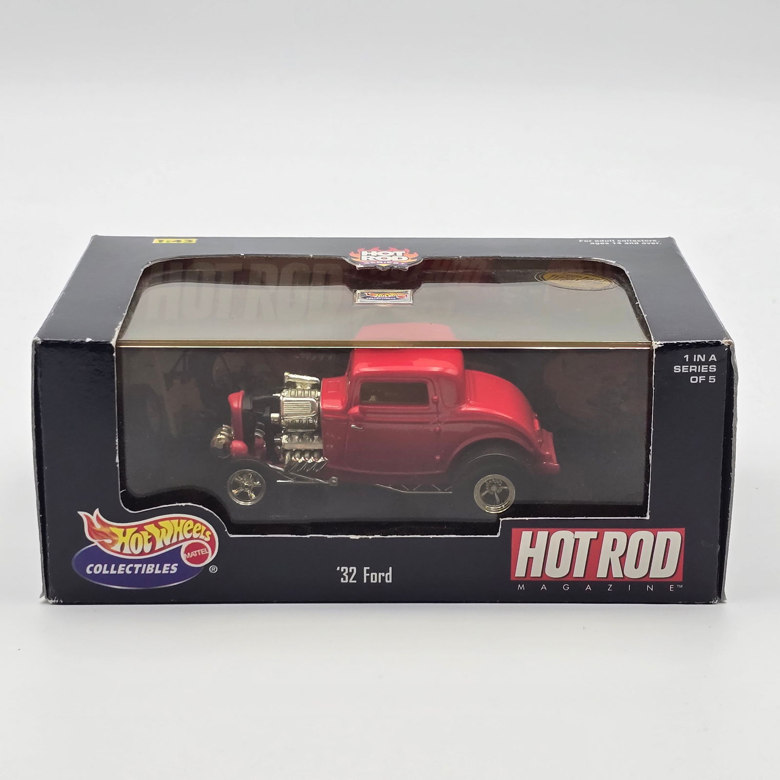 Hot Wheels Collectibles 1/43 32 Ford: Hot Wheels Collectibles 1/43 scale Red 32 Ford Coupe Car appears excellent in a sealed box Case is in good condition, outer box sleeve is sealed but has some scattered shelf wear in spots.