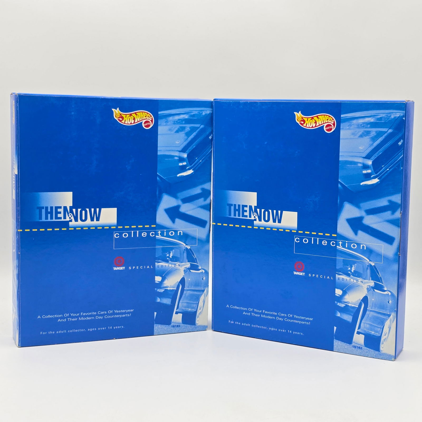 Hot Wheels Target Exclusive Car set Pair: Hot Wheels Target Exclusive 8 car Set pair, includes 2 Then & Now sets All cars appear excellent in sealed boxes Boxes are sealed but do have shelf wear in spots, please check photos.