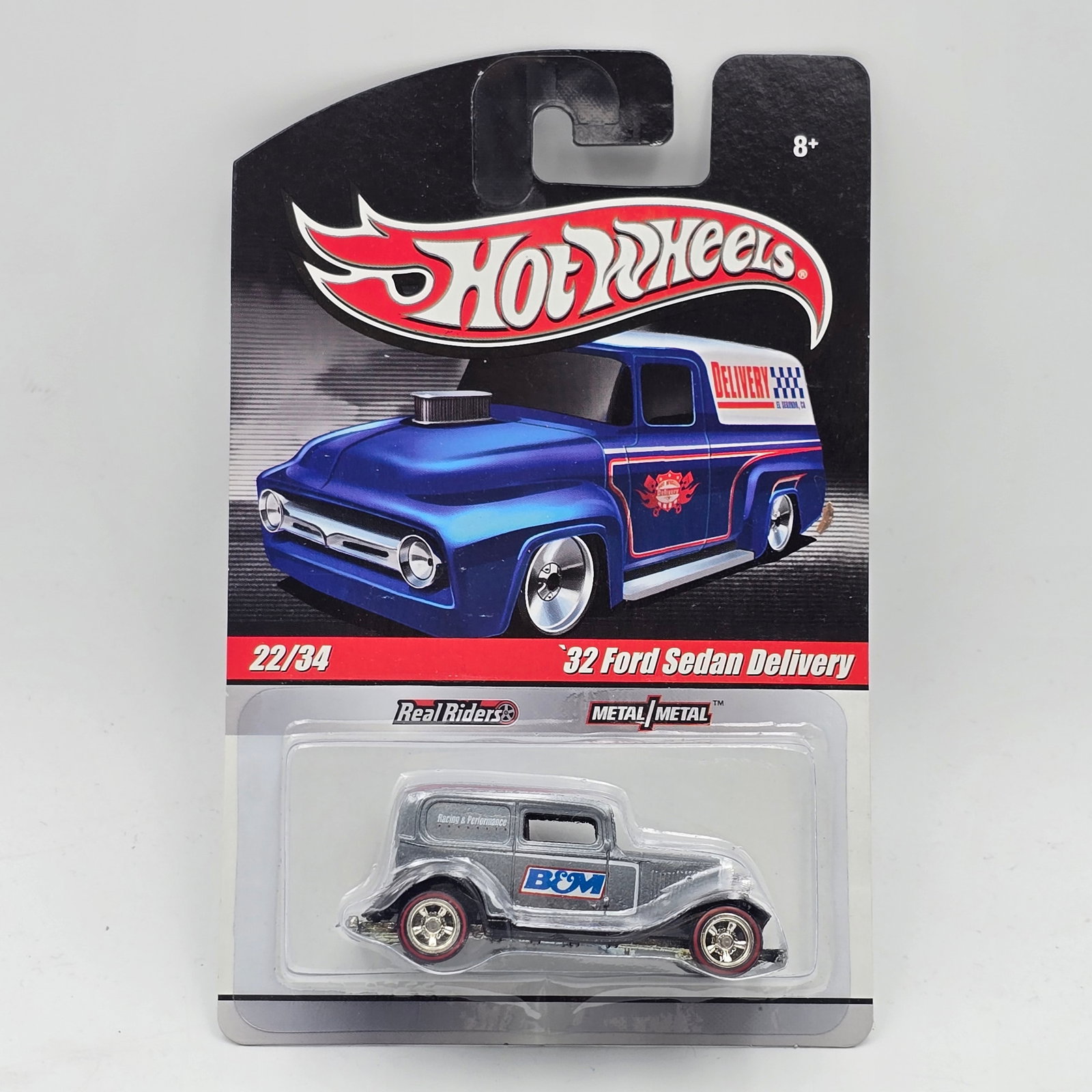 Hot Wheels 32 Ford Sedan Delivery Car appears excellent with no issues of note: Card is good but may have scattered spots of corner and edgewear, check photos Blister is clear, crack free and firmly attached