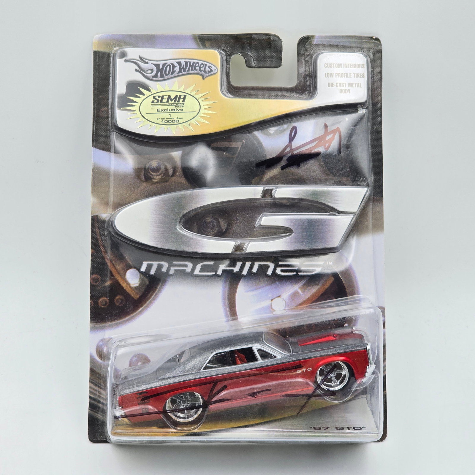 Hot Wheels SEMA 1/50 GTO: Hot Wheels SEMA 1/50 scale 67 GTO - LE of 10,000 Car s excellent with no issues Card is very good, may have edge and/or corner wear in spots, please check photos