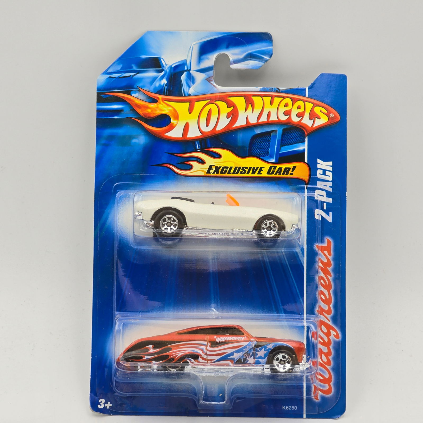 Hot Wheels Walgreens 2 Pack: Hot Wheels Walgreens 2 pack - includes - Passion and exclusive 67 Camaro Convertible Cars are excellent with no issues Cards are good but may have light edge and/or corner wear in spots, please che