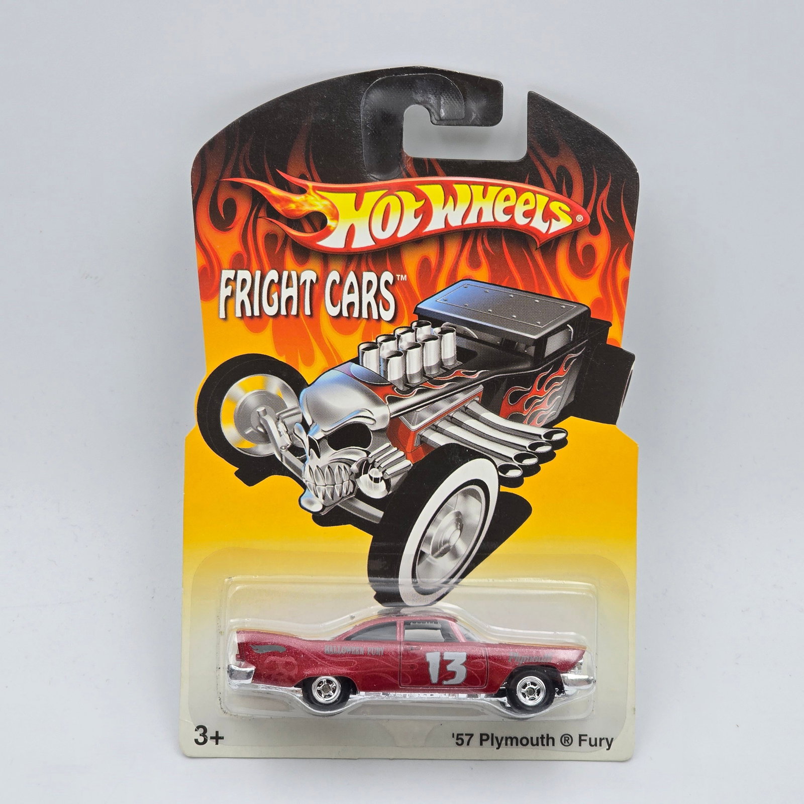 Hot Wheels Fright Cars 57 Fury: Hot Wheels Fright Cars 57 Plymouth Fury Car is excellent with no issues Card is good but may have light edge and/or corner wear in spots, please check photos Blisters are clear and crack free