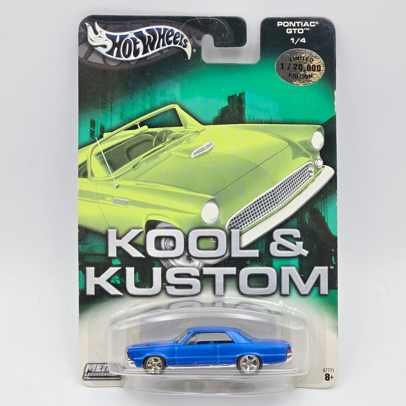 Hot Wheels Kool & Kustom GTO: Hot Wheels Kool & Kustom blue Pontiac GTO - LE 1/20000 Car is excellent with no issues Card is good but may have edge and/or corner wear in spots, please check photos Blister is clear and cra