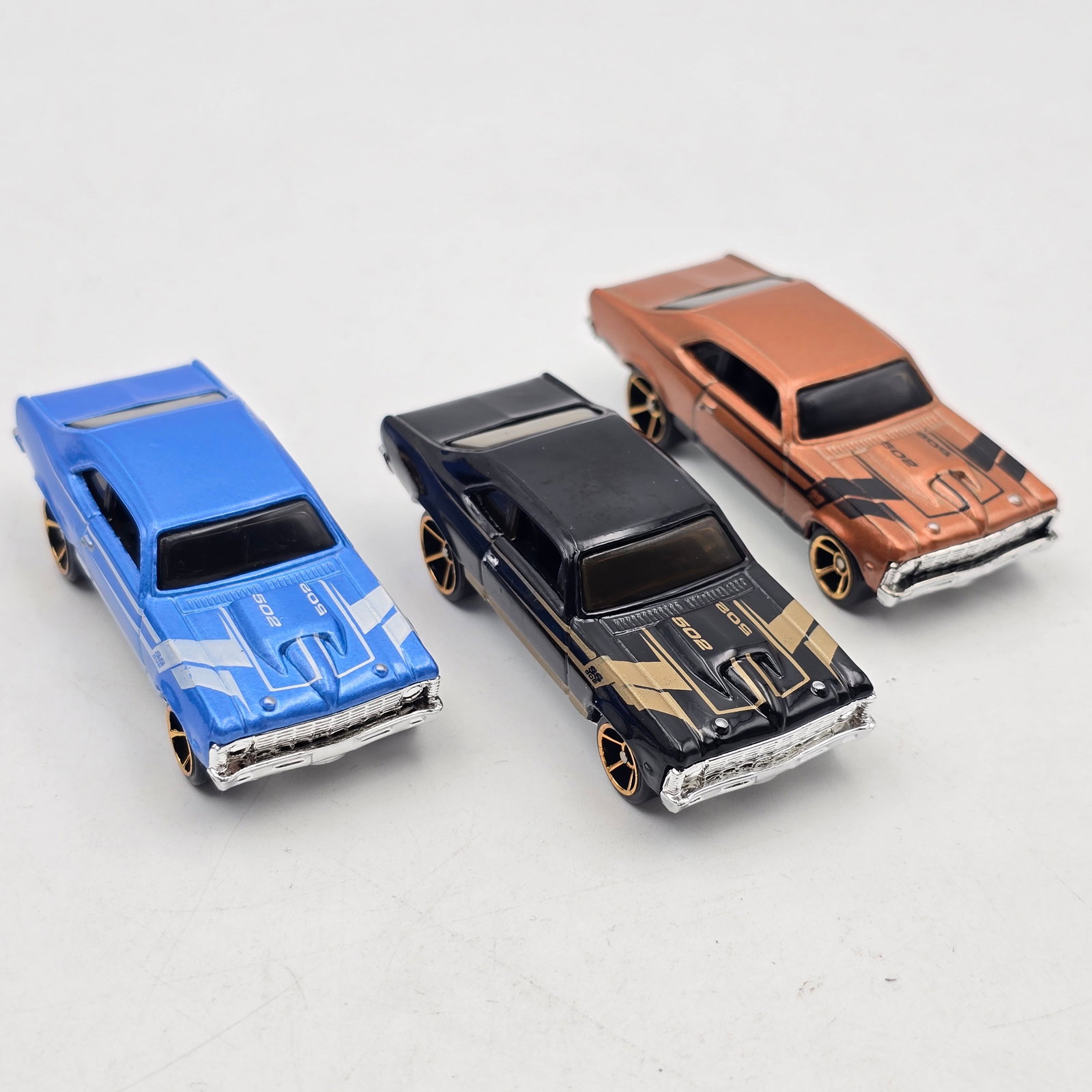 Hot Wheels 68 Chevy Nova lot of 3: Hot Wheels Faster Than Ever 68 Chevy Nova lot of 3 Includes 3 different color schemes as seen All appear to be with no issues of note Please check photos for complete description