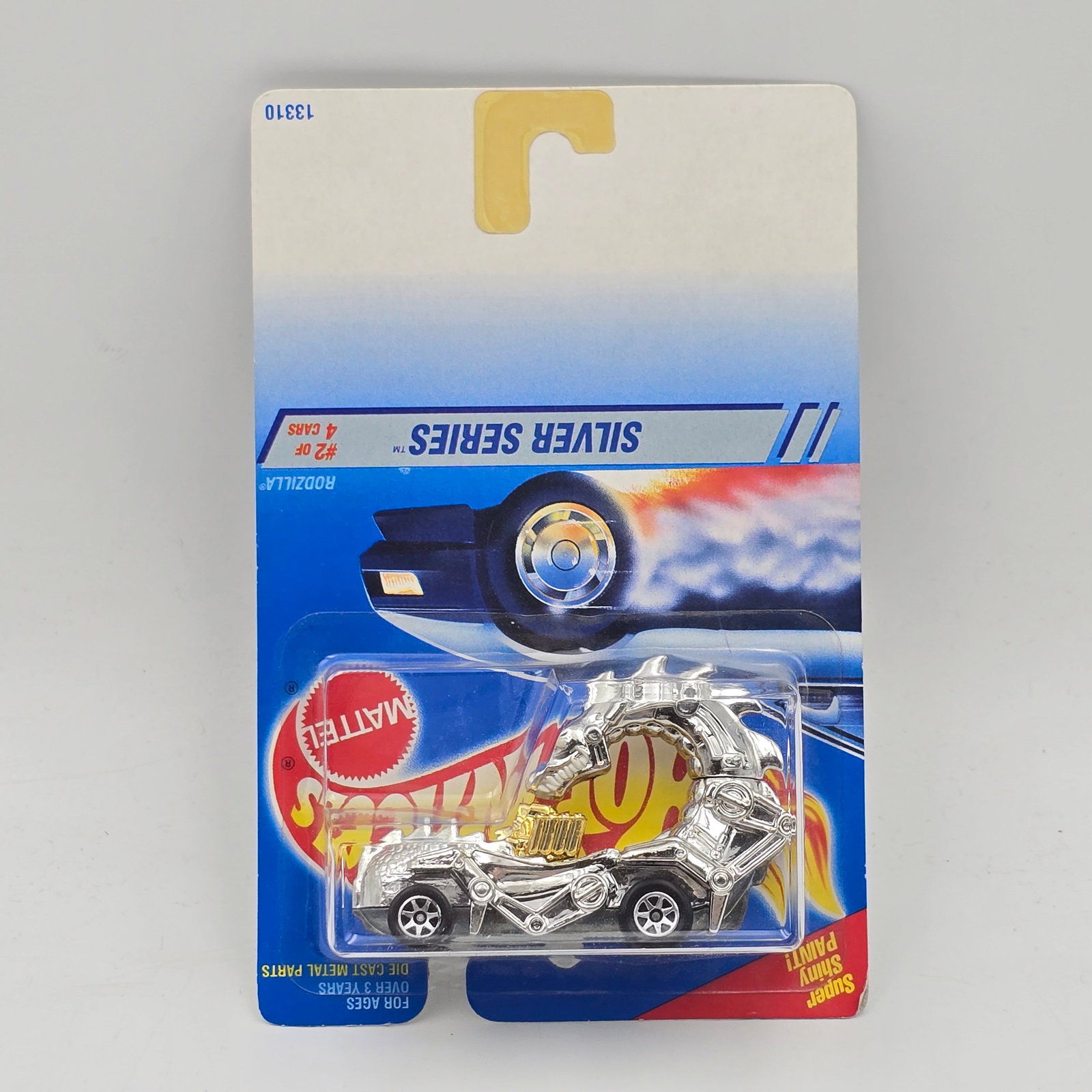 Hot Wheels Rodzilla: Hot Wheels Silver Series Rodzilla This is a factory error, blister has been mounted on the wrong end of the card as seen Car appears to be in good condition with no issues of note Card is good but may