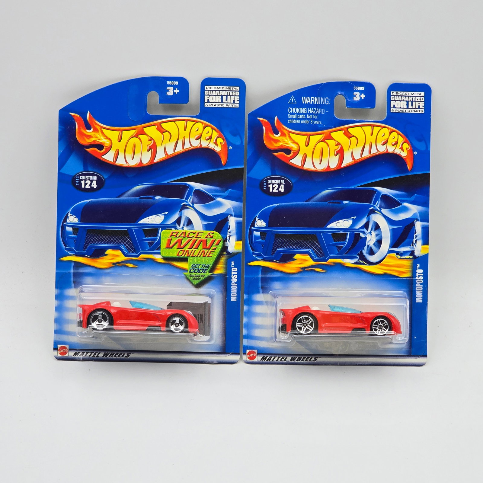Hot Wheels Monoposto Pair: Hot Wheels Monoposto Pair Includes 1 with 3 spoke wheels and the other has PR5 wheels, they come on different cards as well Cars appears to be in good condition with no issues of note Cards are good b