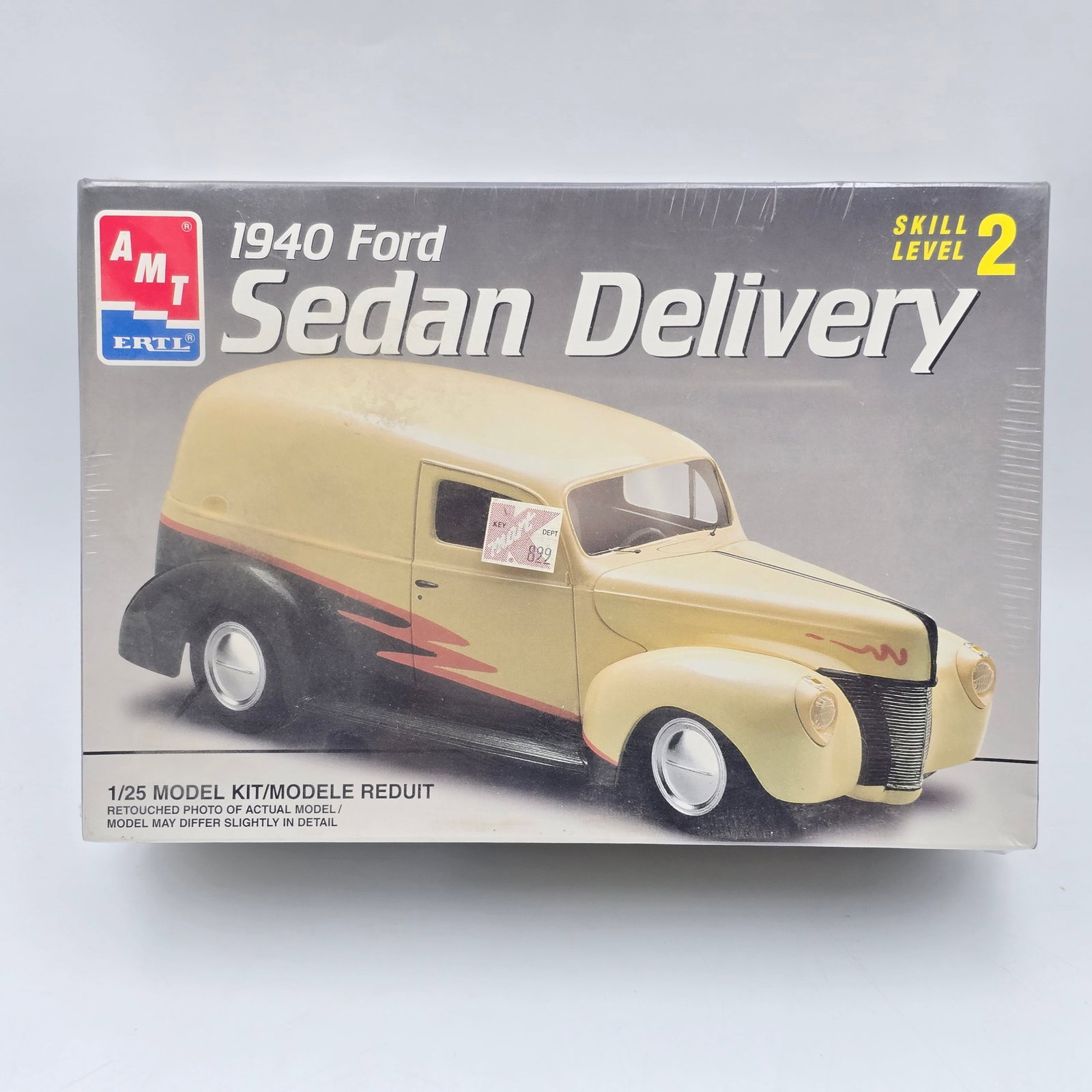 AMT Ford Sedan Model Kit: This lot includes AMT 1940 Ford Sedan delivery model kit (1997) With box and appears to be complete and unassembled. Factory sealed, see photos for more. 
