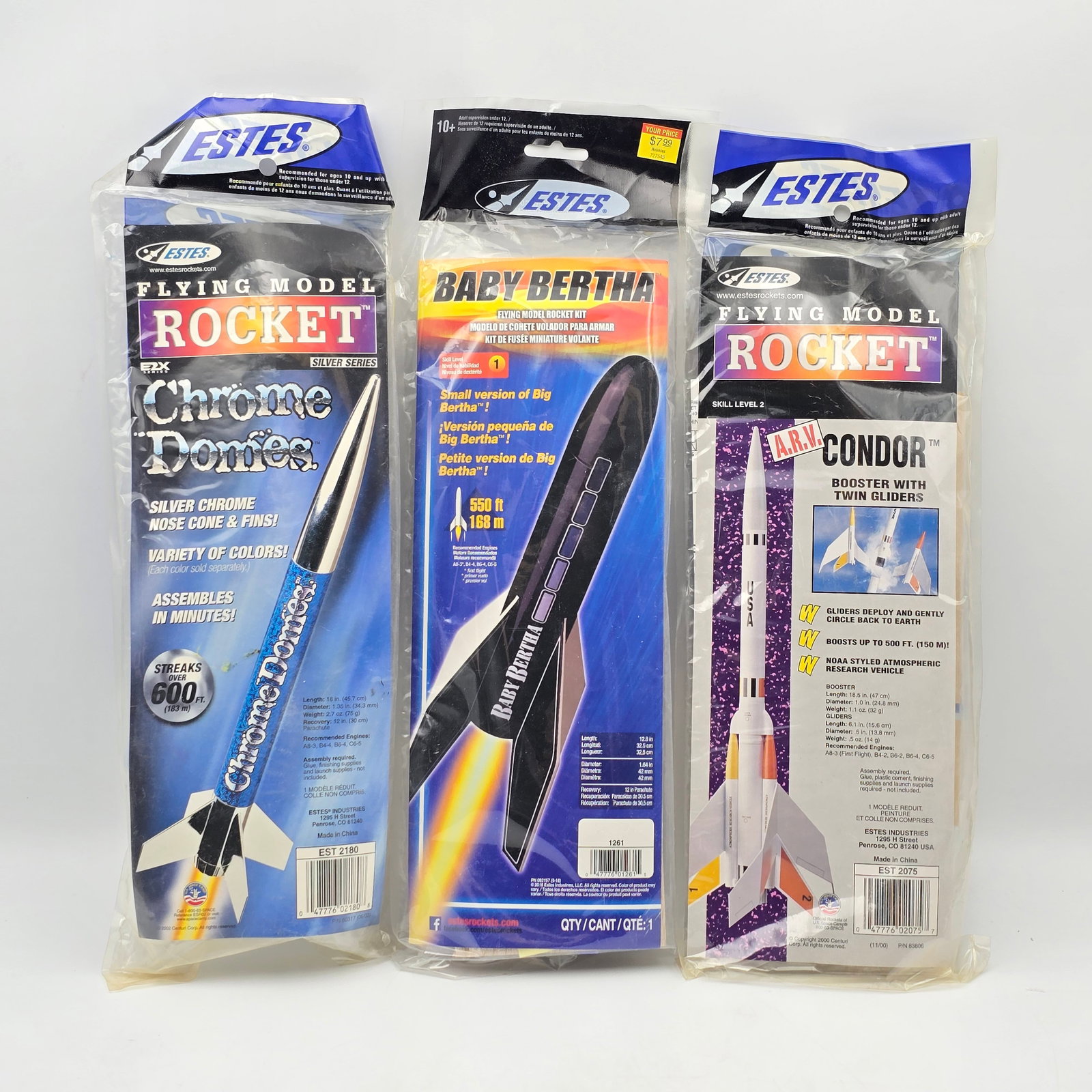 Estes Model Rocket Kit Lot of 3 (1 of 4)