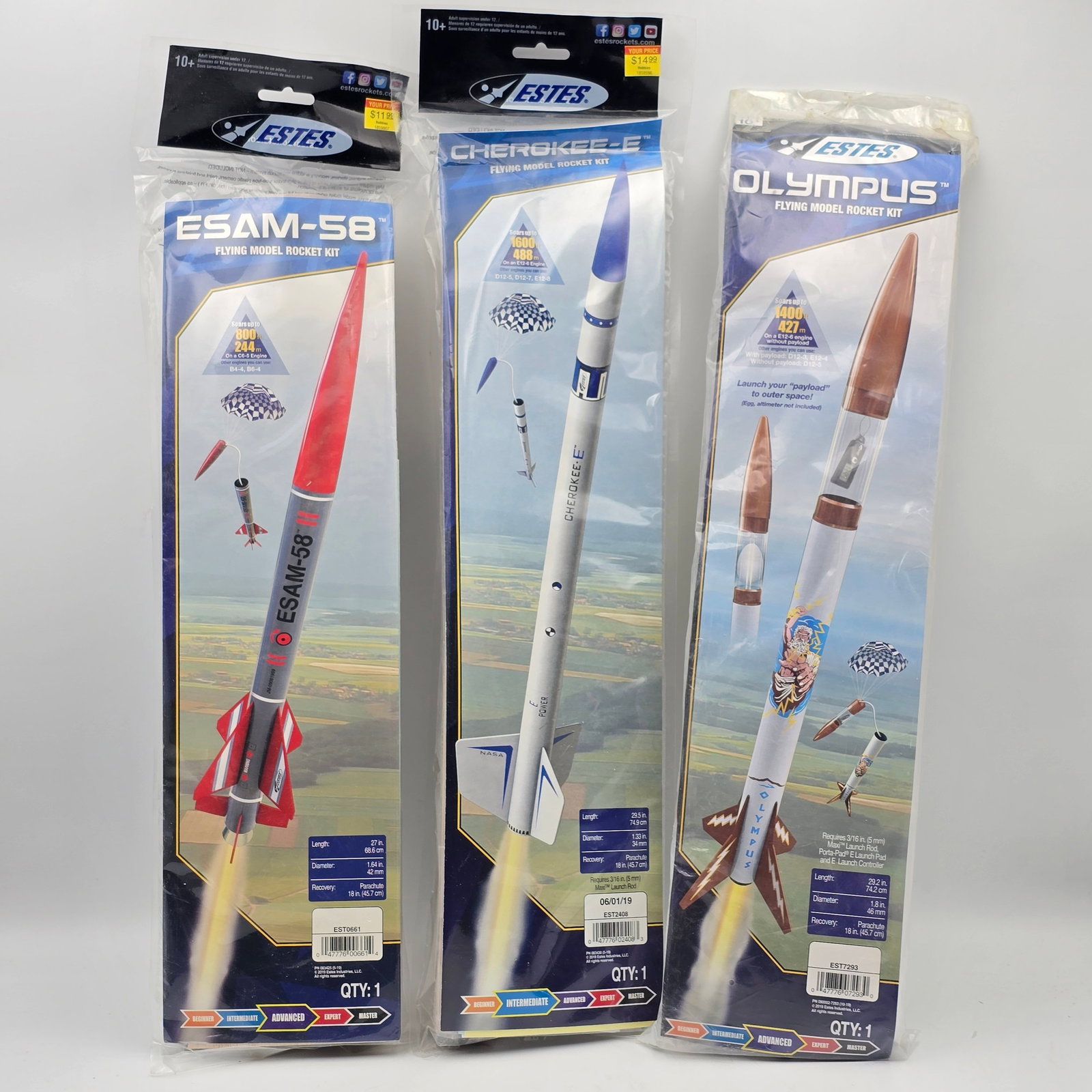 Estes Model Rocket Kit Lot of 3 (1 of 9)