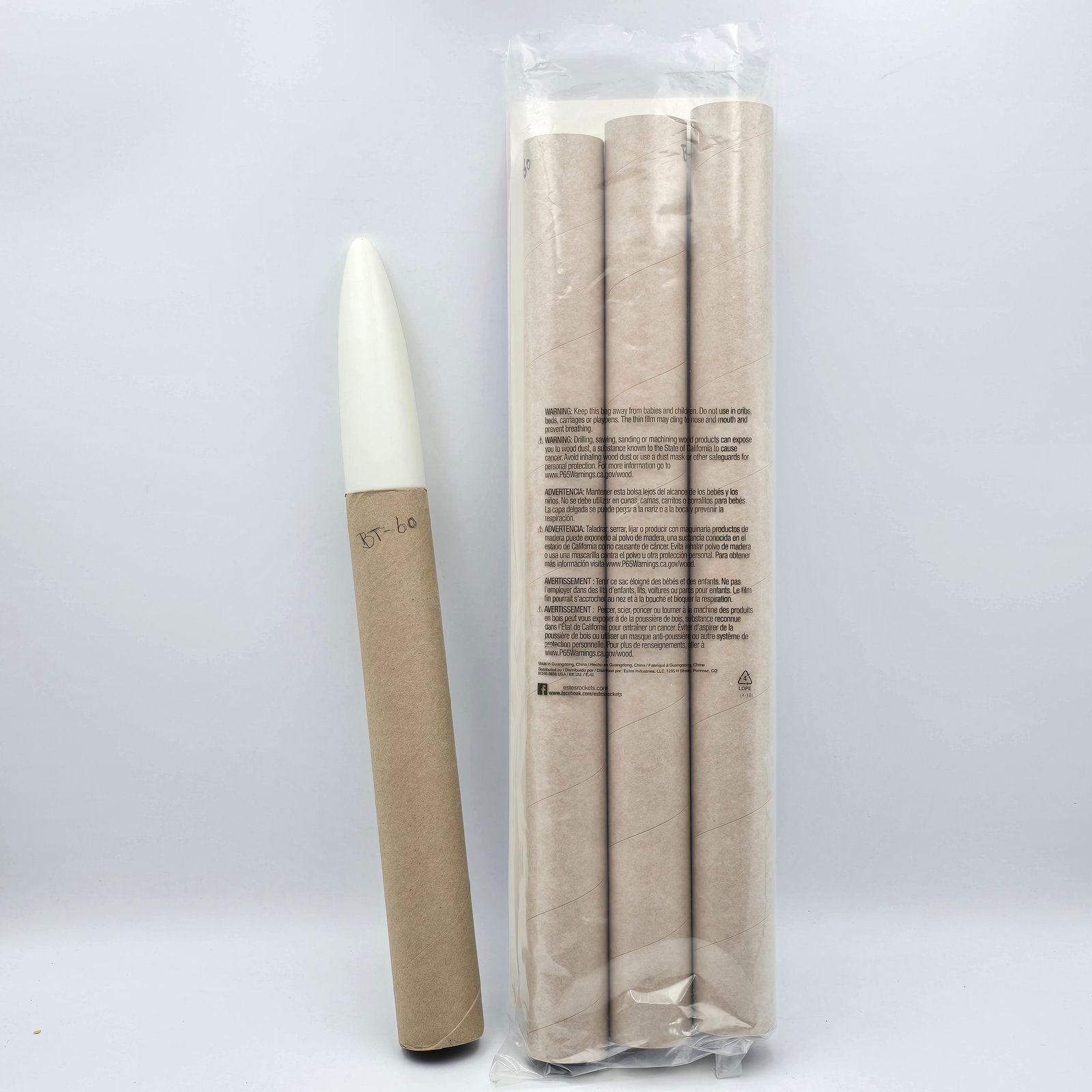 Estes Model Rocket Tubes Lot - 5