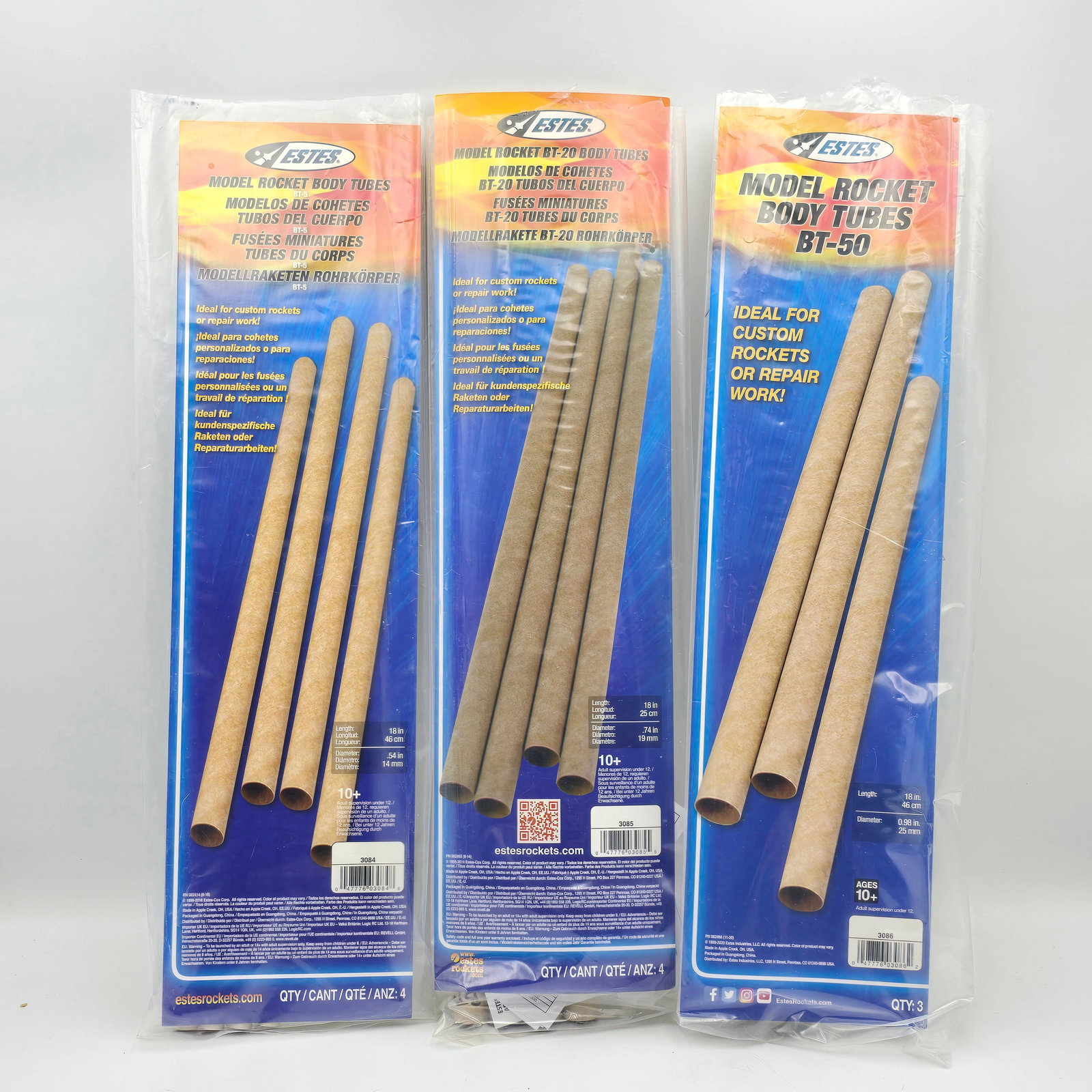 Estes Model Rocket Tubes Lot - 6