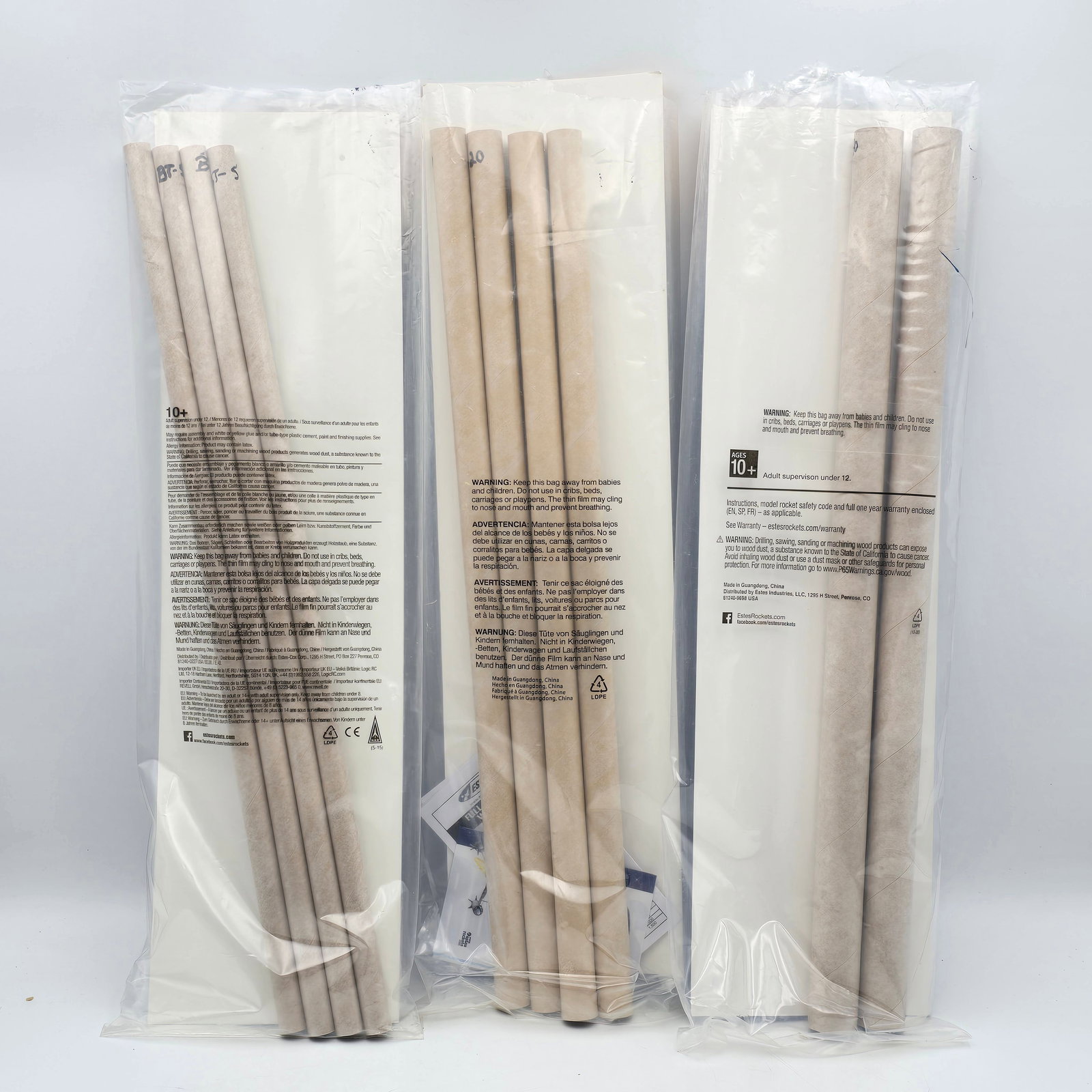 Estes Model Rocket Tubes Lot - 7