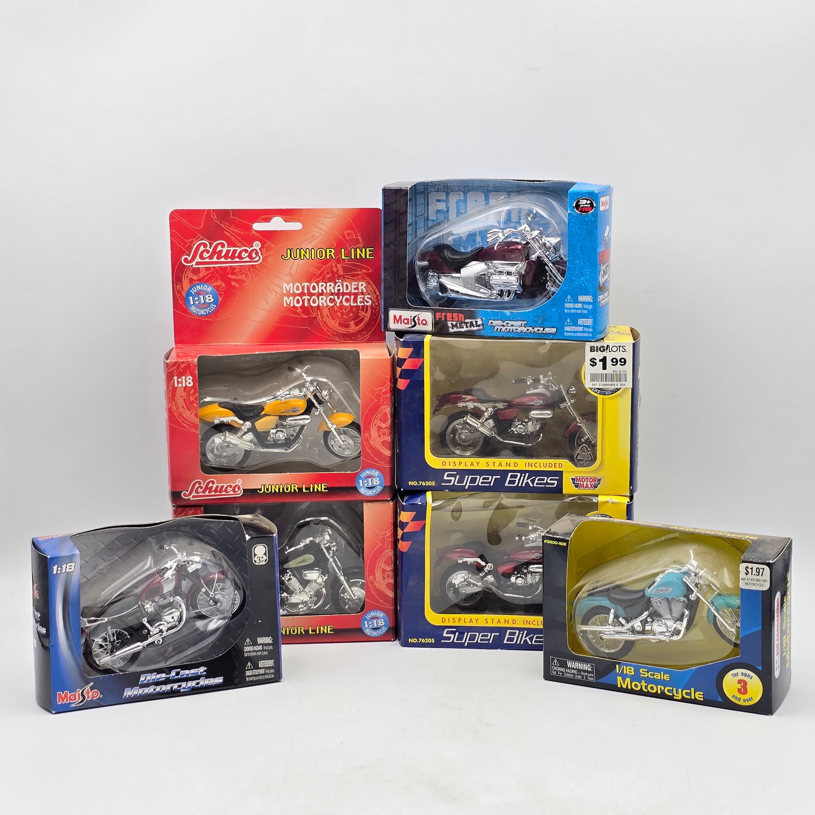 1:18 Scale Motorcycle Lot of 7 (1 of 5)