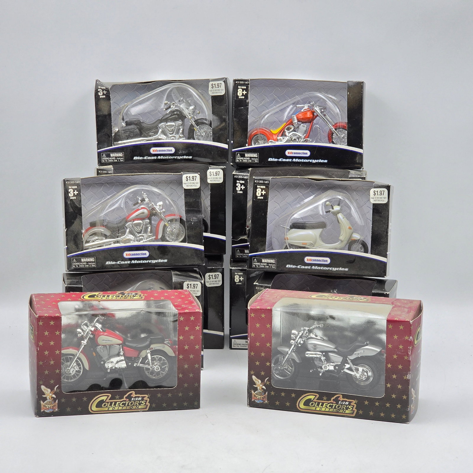 Lot of 12 Assorted 1:18 Scale Die Cast Motorcycles (1 of 8)