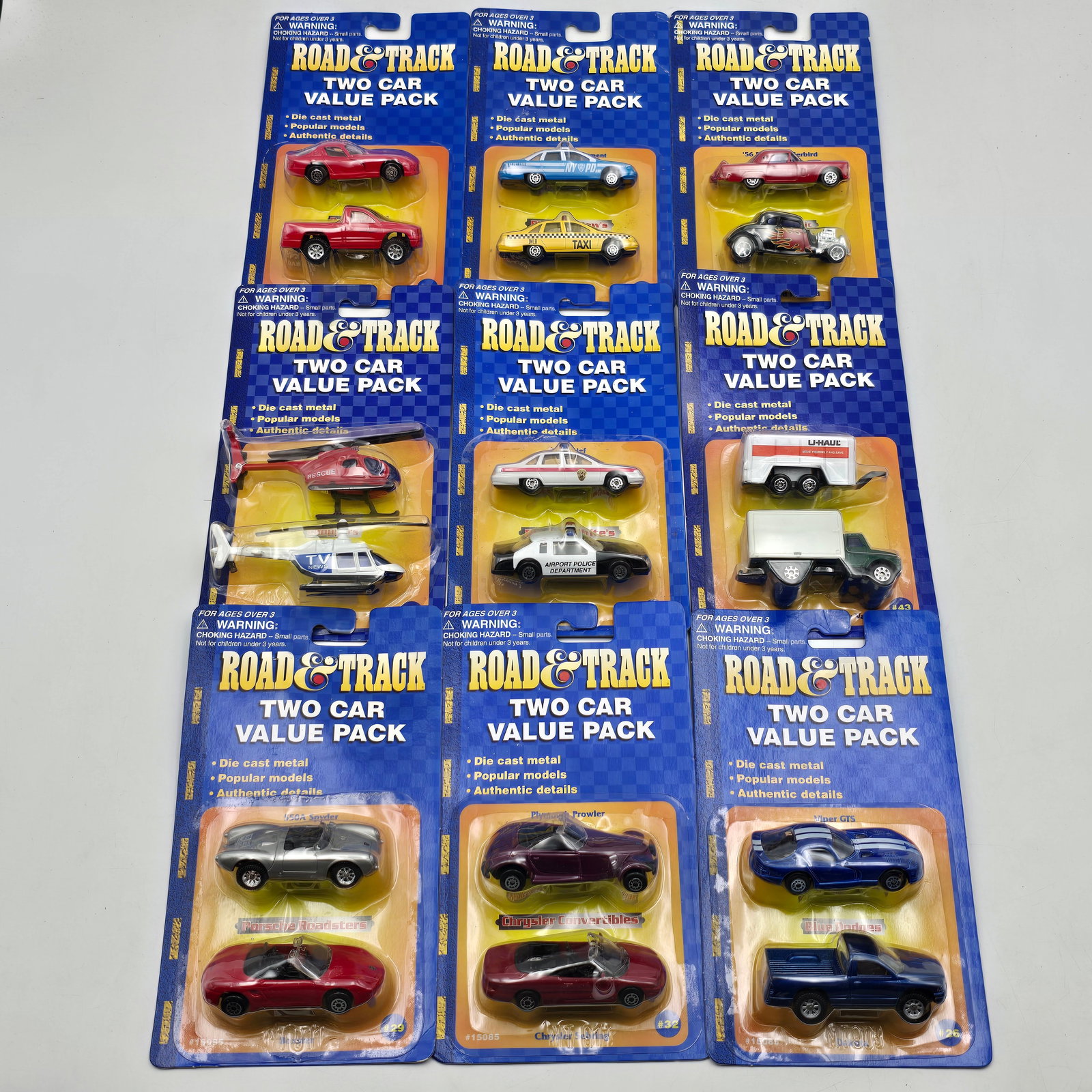 Lot of 9 Road & Track 2 Packs (1 of 6)