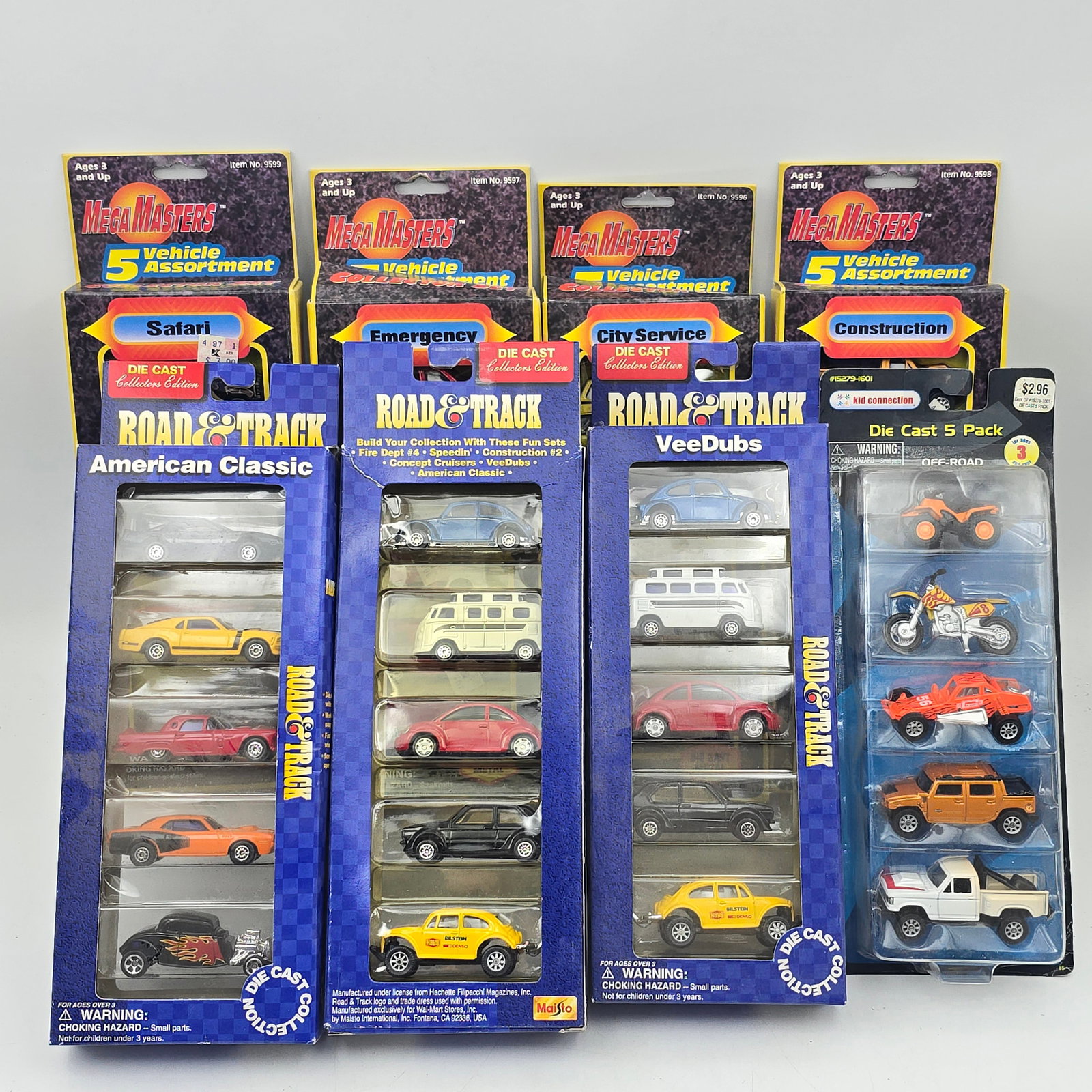 Assorted Diecast 5 Packs Lot of 8 (1 of 5)