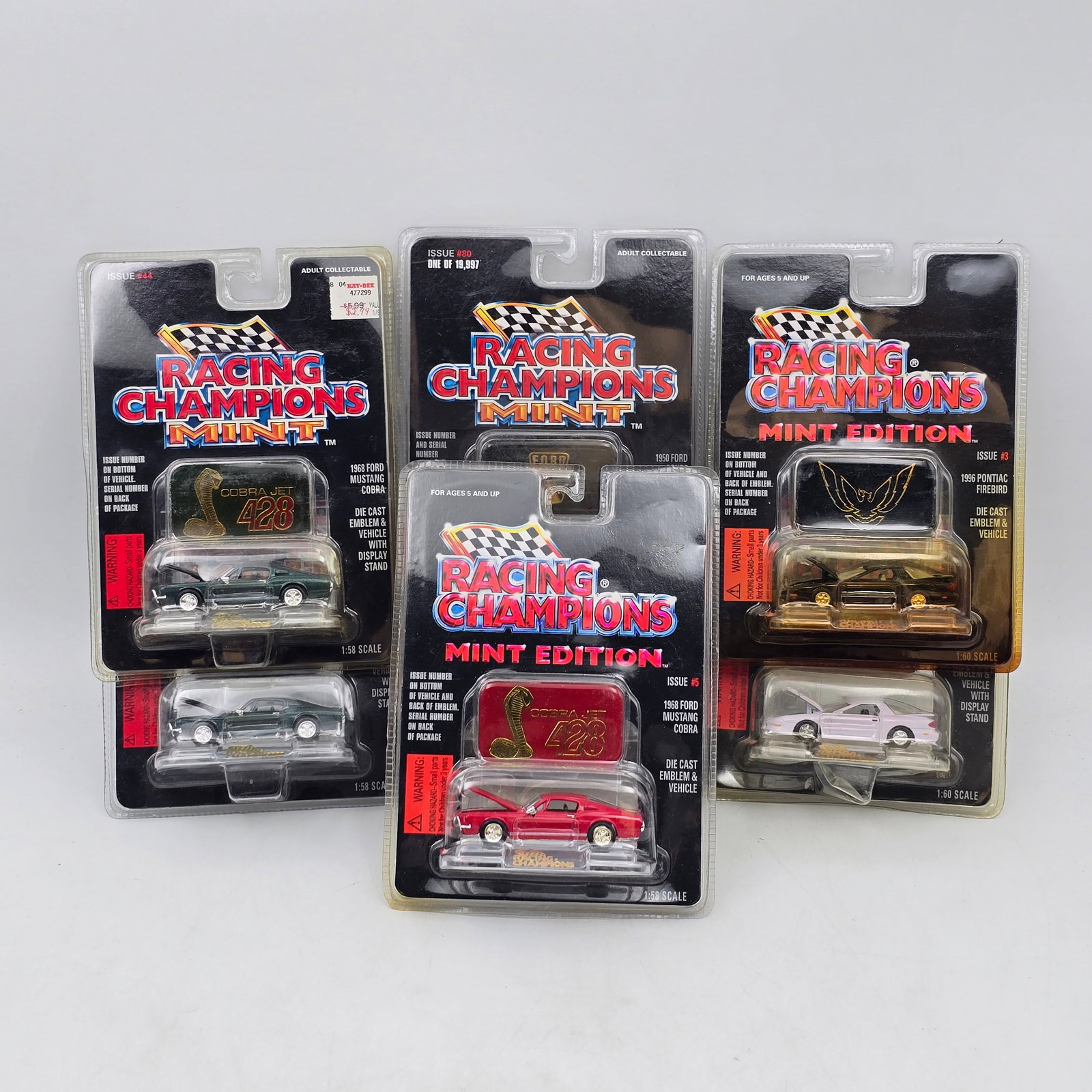 Lot of 7 Racing Champion Mint Die Cast Models: Lot of 7 Racing Champion Mint Die Cast Models. All look to be in decent condition. Some have shelf/storage wear like yellowing. See photos for more!!