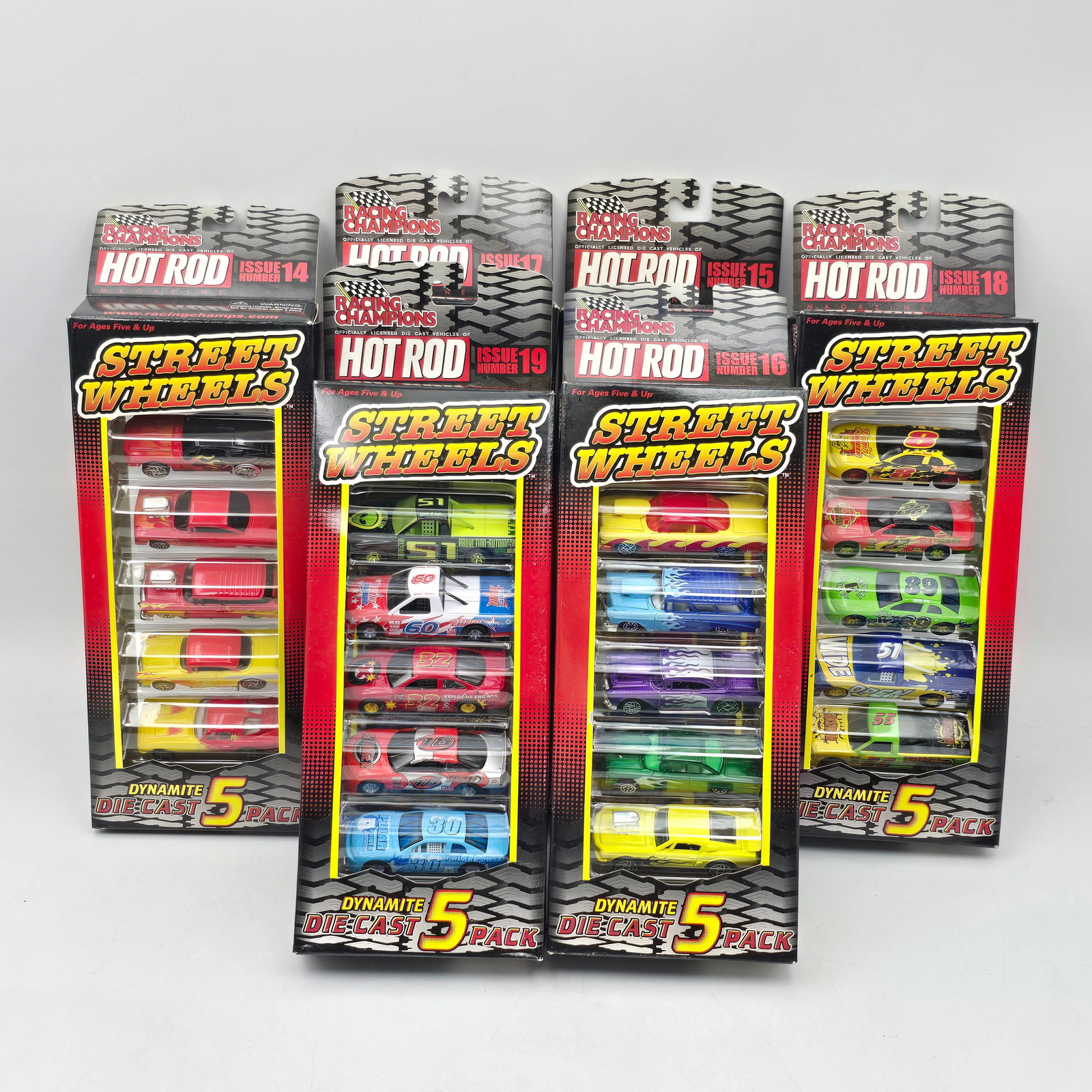 Lot of 6 Racing Champion Hot Rod 5 Packs. (1 of 5)