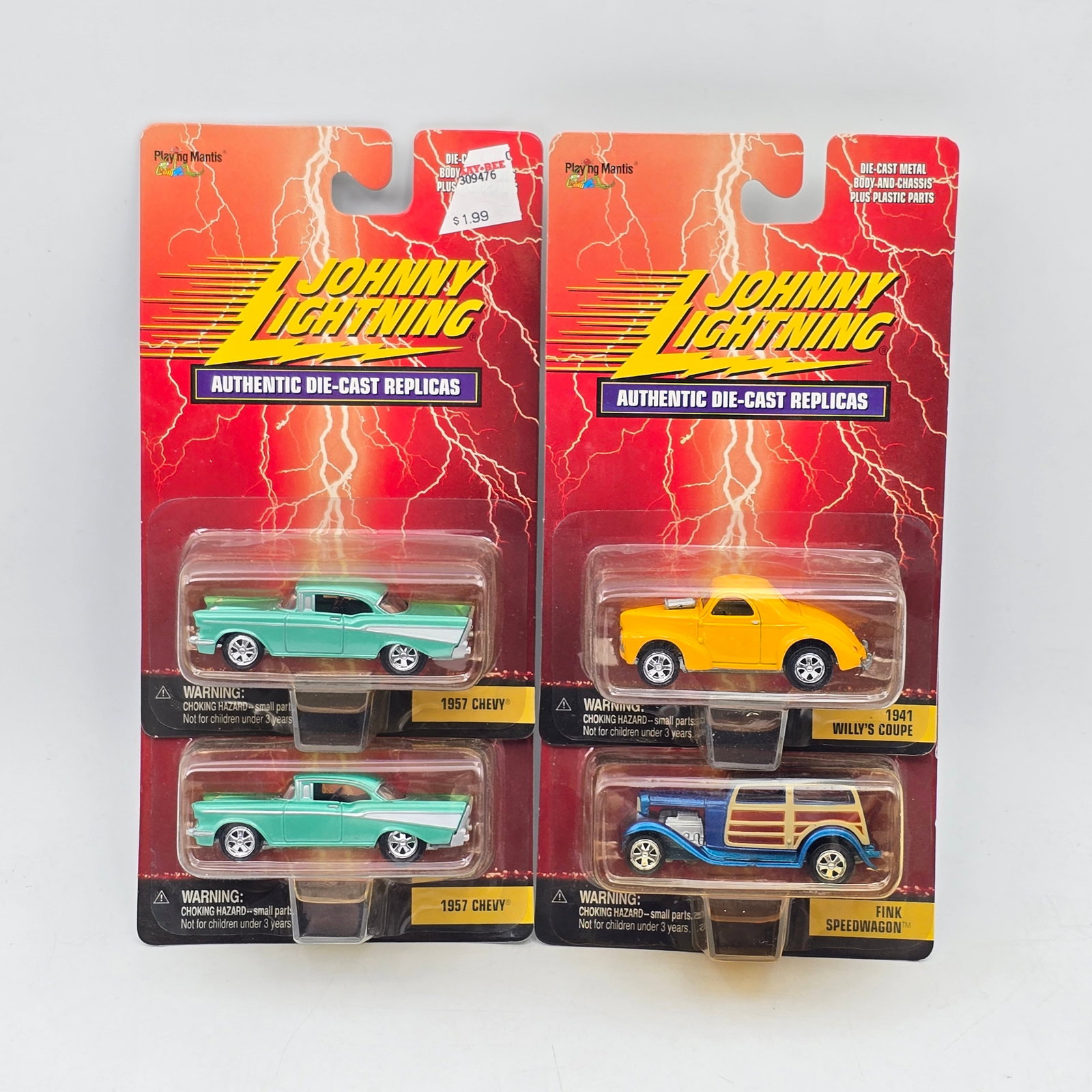 Lot of 4 Johnny Lighting Die Cast Car Models (1 of 13)