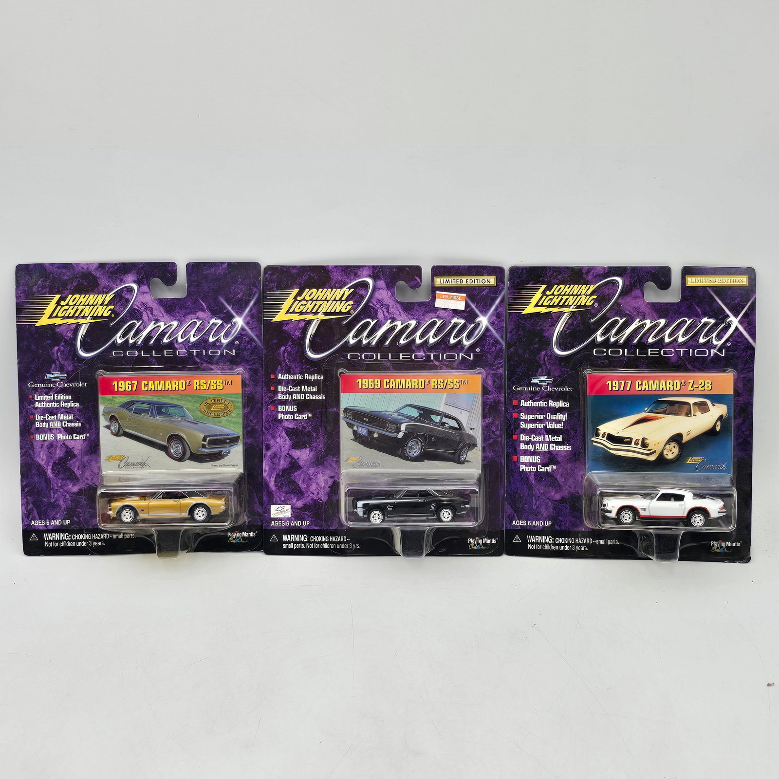 Lot of 3 Johnny Lightning Camaro Car Models (1 of 13)