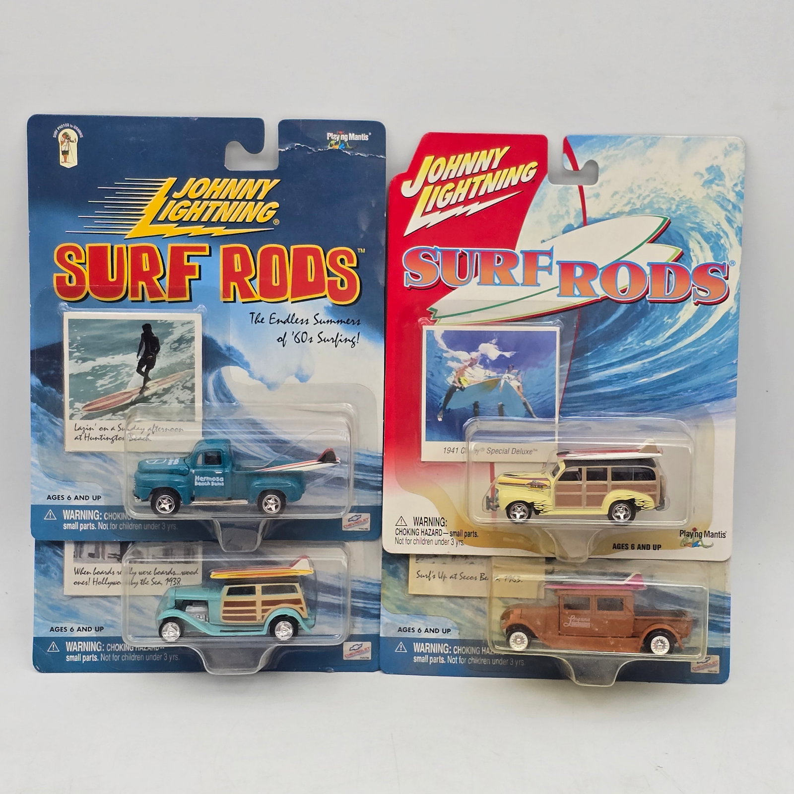 Lot of 4 Johnny Lightning Surf Rods Models (1 of 13)