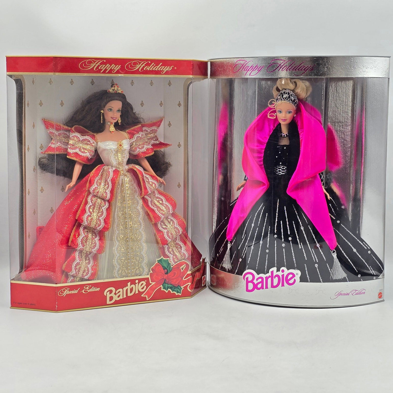 Pair of Mattel Happy Holidays Special Edition Barbie Dolls (1 of 6)