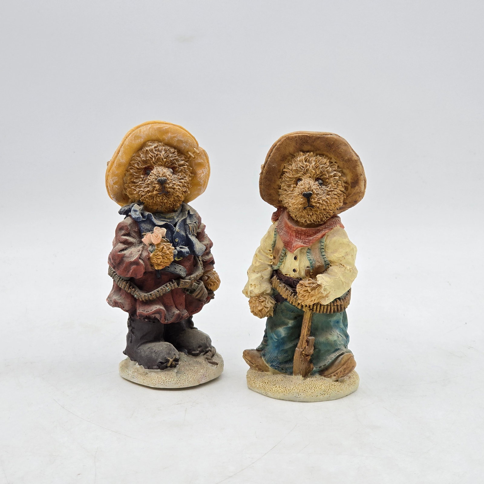 Teddy Bear Western Figurine Pair (1 of 2)