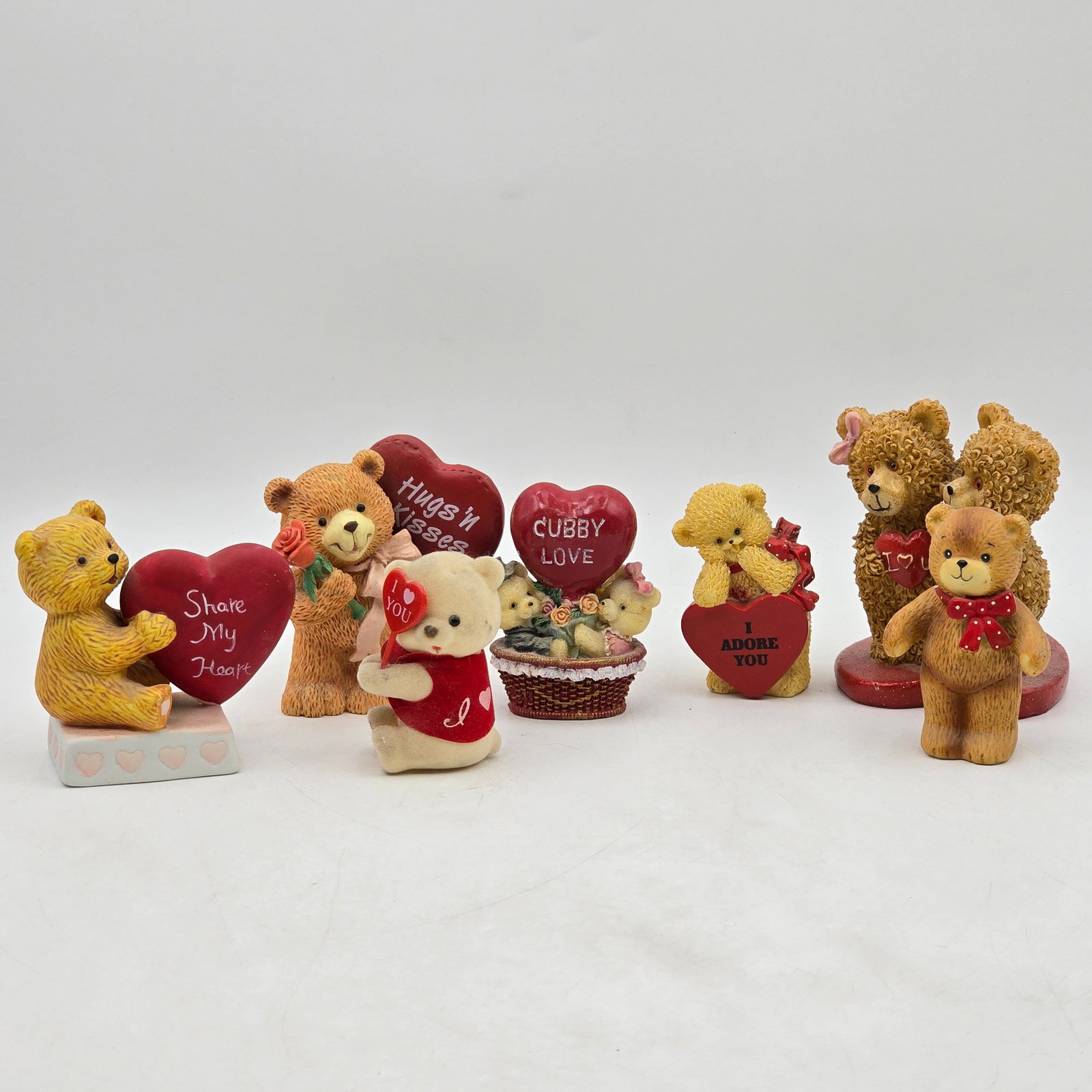 Teddy Bear Love Figurine Lot 7pc (1 of 7)