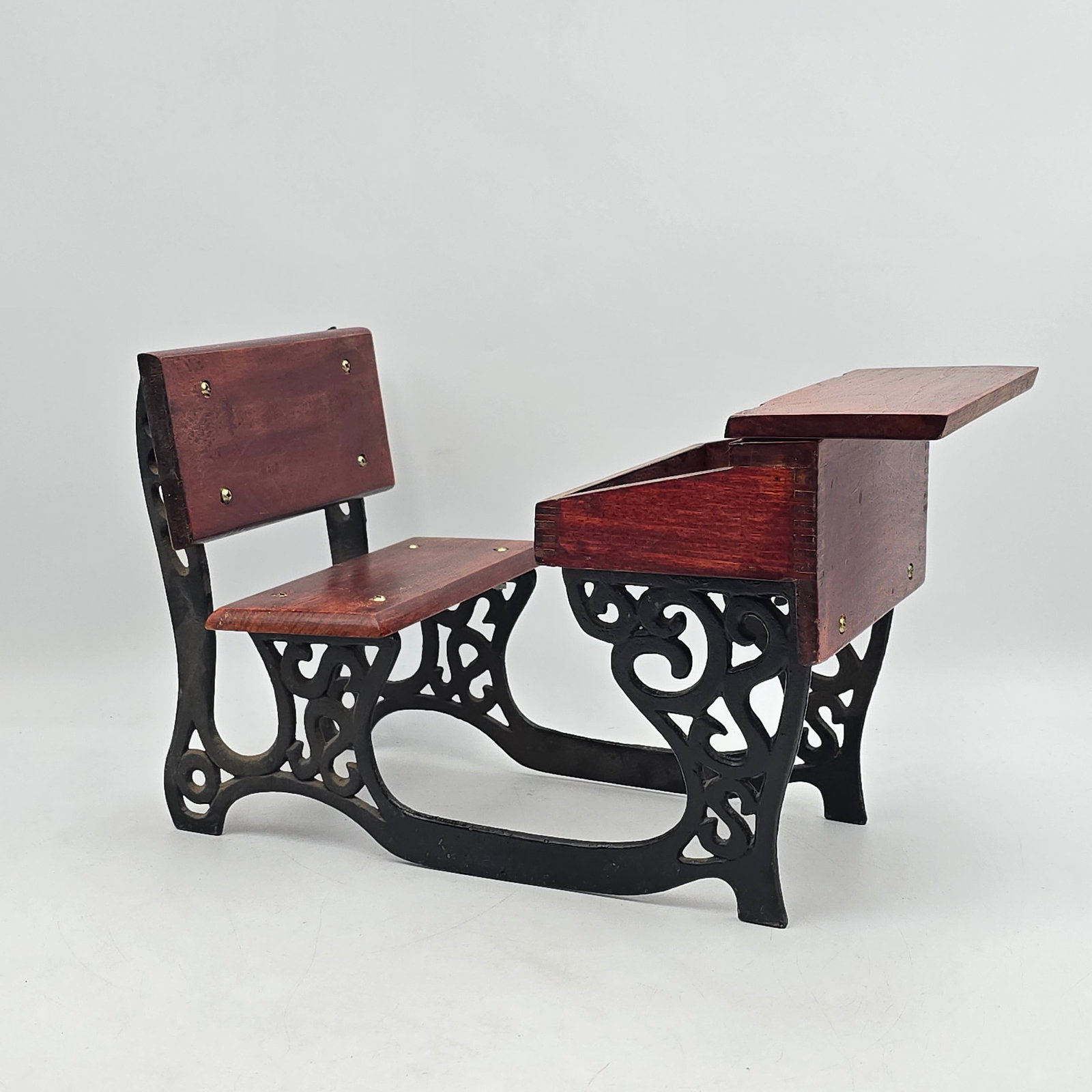 Miniature School Desk Cast Iron (1 of 3)