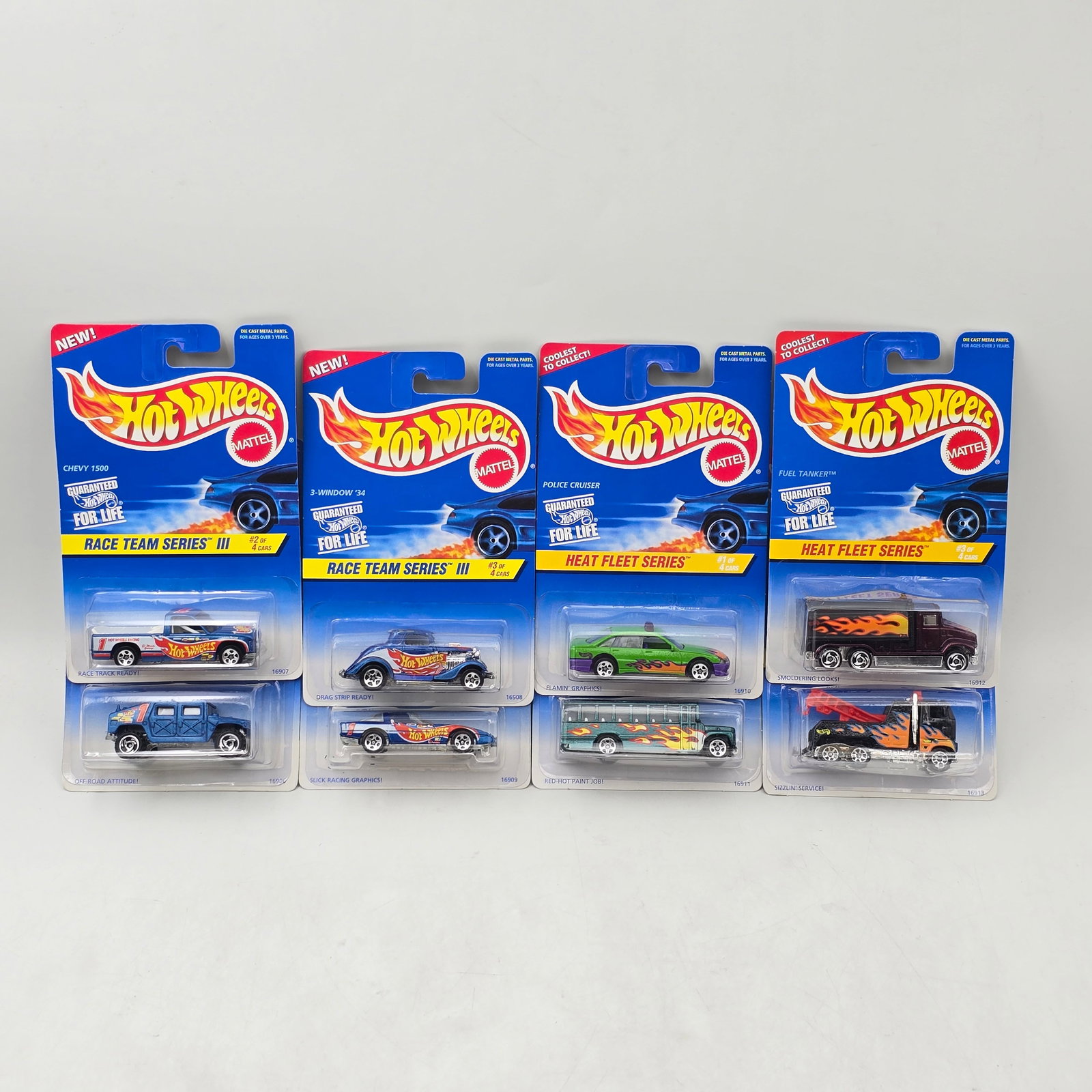 Hot Wheels Heat Fleet & Race III Lot of 8 (1 of 6)