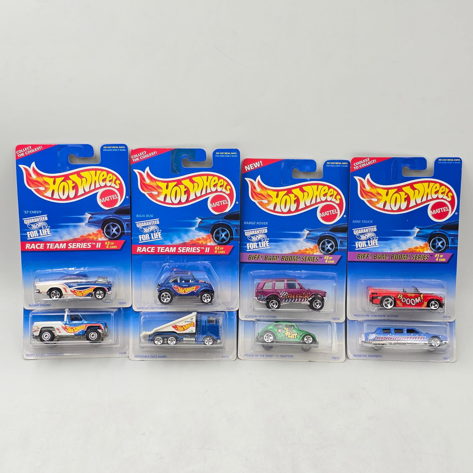 Hot Wheels Race Team II & Boom Lot of 8 (1 of 6)